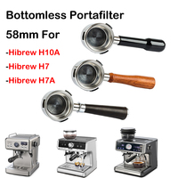 Coffee Bottomless Portafilter 58MM Stainless Steel 3 Ear Filter Holder for Hibrew h10a h7 h7a Espresso Machine Barista Tools