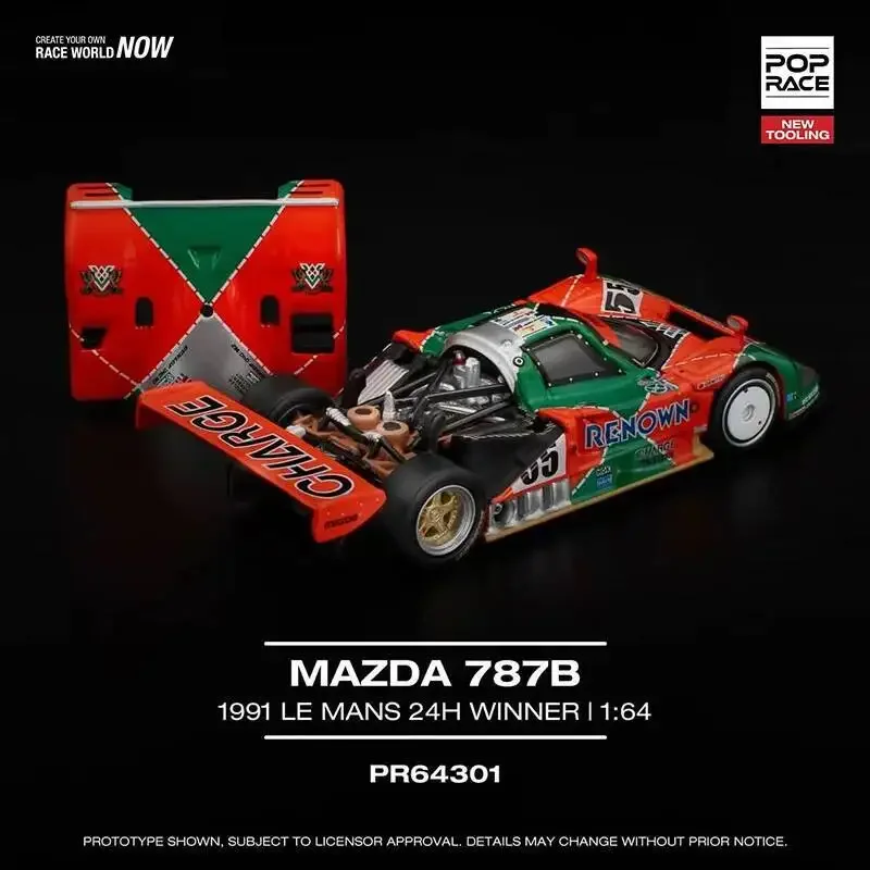 

Предпродажа POP RACE 1:64 787B 1991 LeMans 24 часа, коллекция игрушек Winner Renown, литая под давлением модель автомобиля