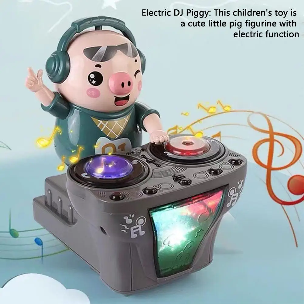 Elektronische DJ leichte Musik tanzen Schwein Spielzeug Musikspiel zeug niedlichen Swing tanzen Schweinchen Spielzeug mit Musik LED Lichter Musikspiel zeug für k t3v9