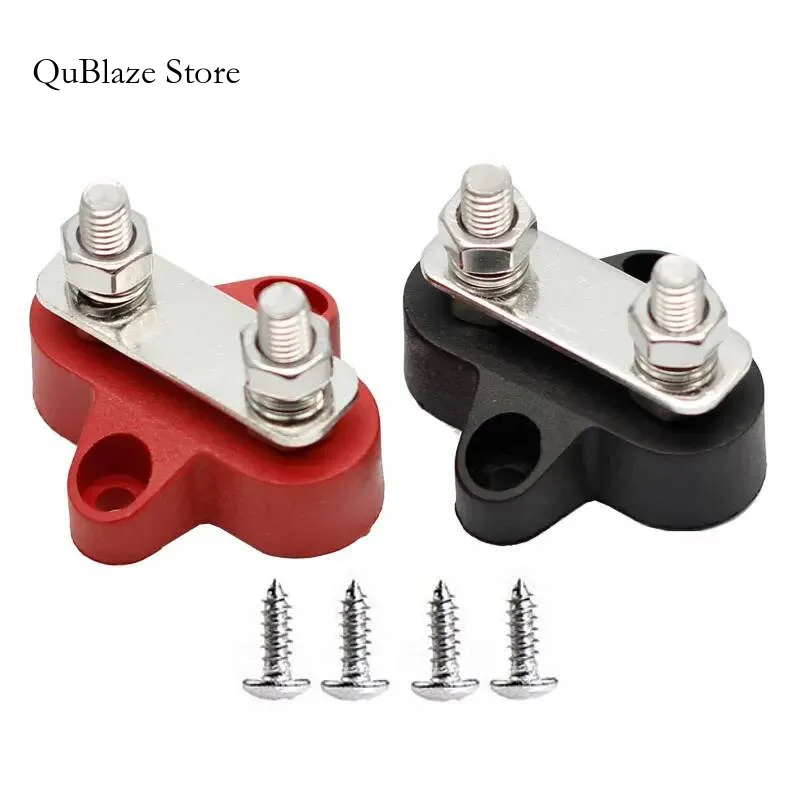 

M6 M8 M10 Terminal Block Studs Bus Bar 5/16" 1/4" Busbar Positive Negative Heavy Duty Power Distribution Stud For Truck RV Boat