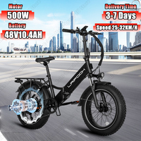 LAIFOOK Cityfun S Folding Ebike 500W 48V 10.4AH 20*4.0 Fat Tire City Commuter Electric Bicycle Adult Electric Snow Mountain Bike
