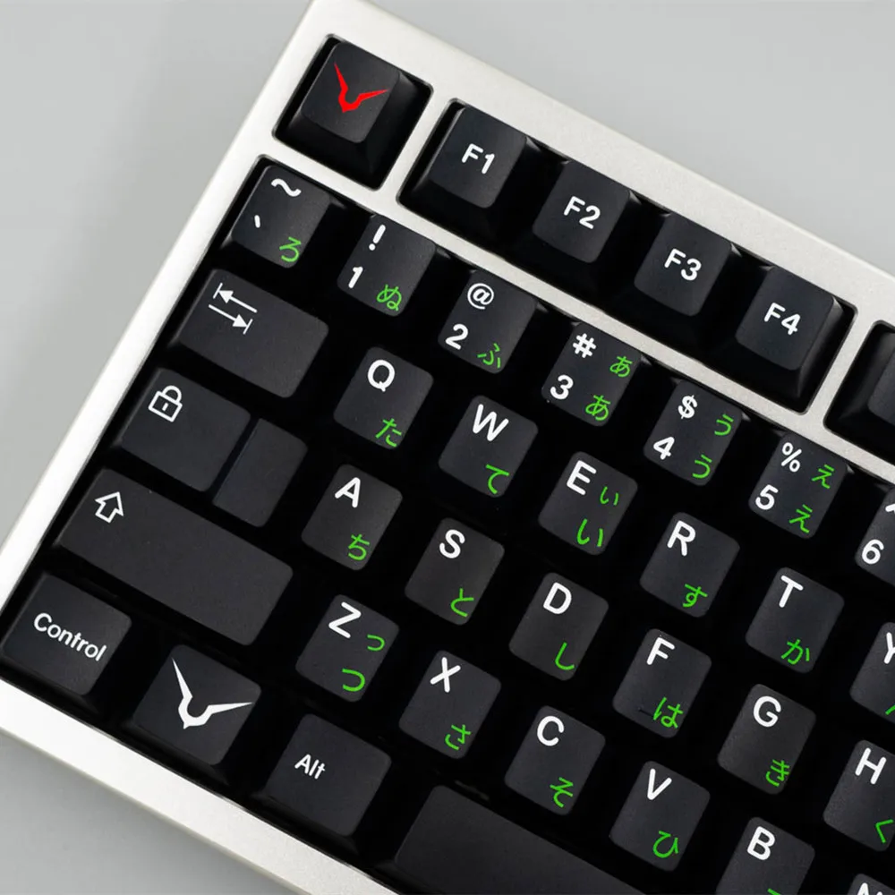 143 Keys Japanese Black Keycap Set Succuba Theme Cherry Profile PBT 5 Side DYE Sublimation Custom KeyCap For Mechanical Keyboard