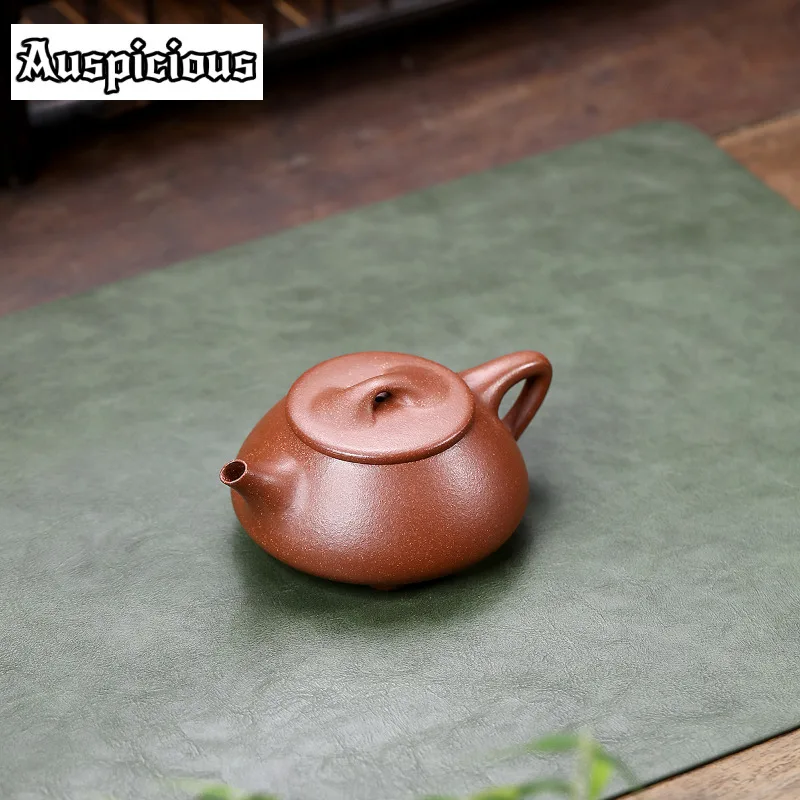 150ml Elegant Yixing Purple Clay Teapots Handmade Stone Spoon Pot Raw Ore Downhill Mud Tea Maker Kettle Chinese Zisha Tea Set