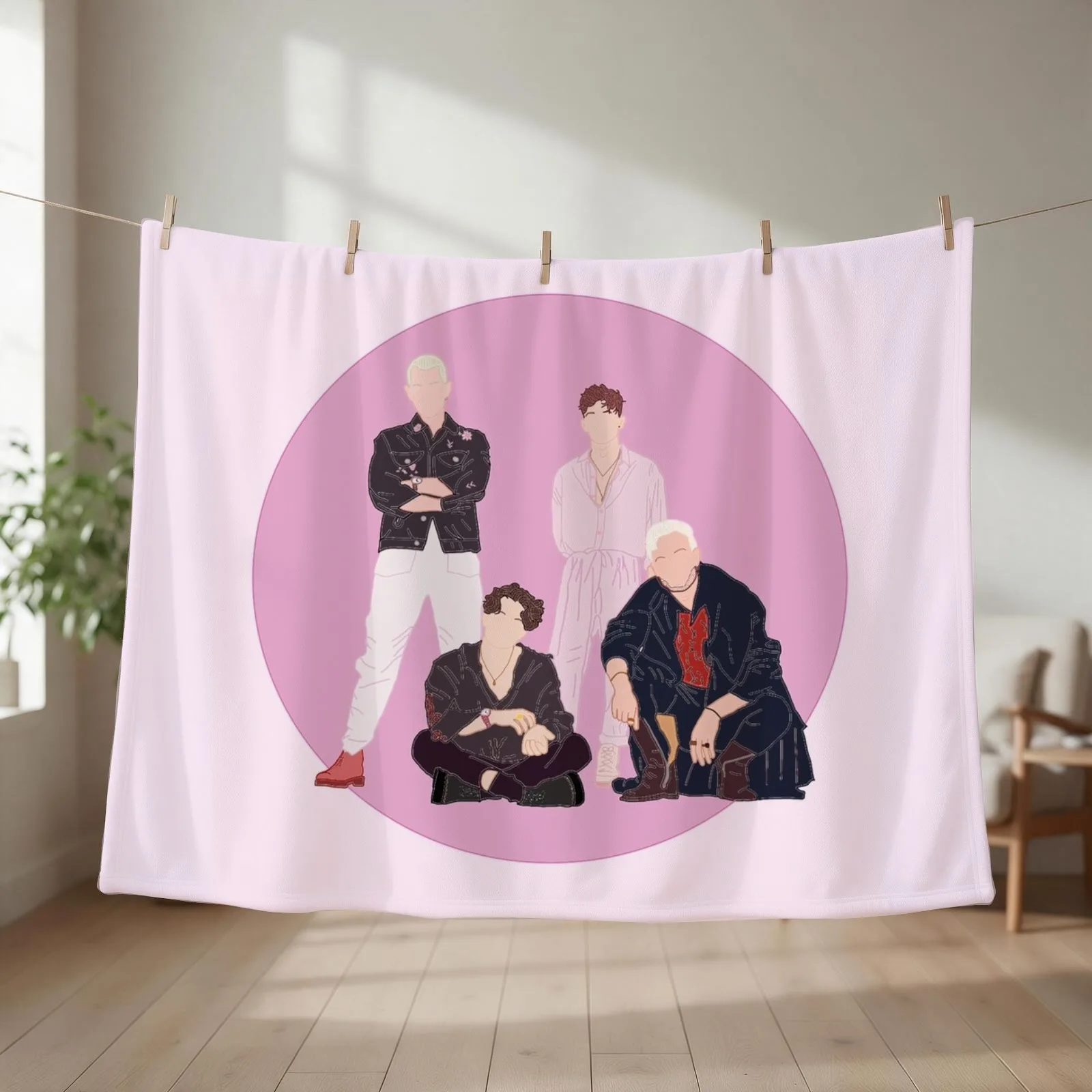 The Vamps Cherry Blossom Throw Blanket couch cozy soft plush fuzzy picnic outdoor blanket