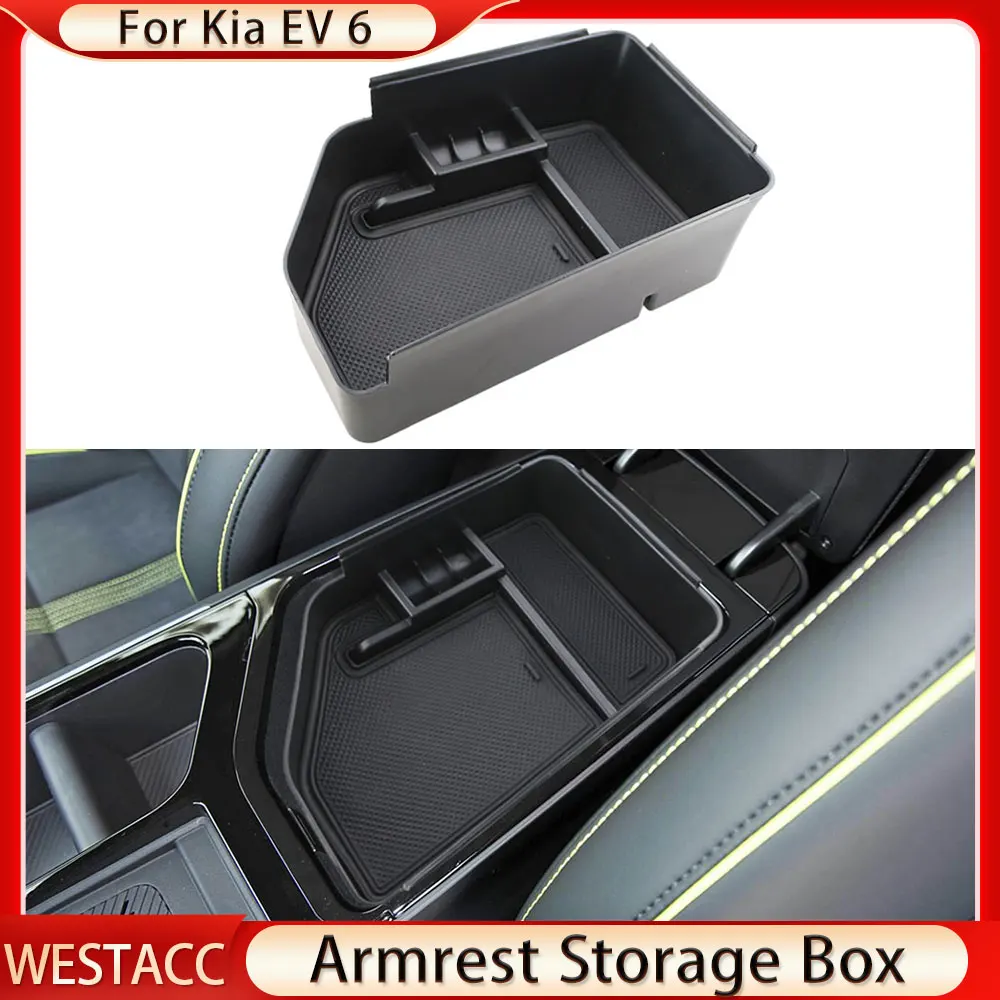 

Для Kia EV6 EV 6 2021 2022 2023 2024 2025 подлокотник с левым рулем, лоток для хранения, органайзер, чехол для центральной консоли, внутренние аксессуары