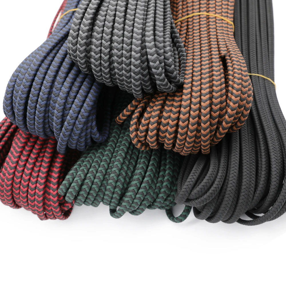 2 Meter geflochtenes Kunstlederseil 8x4mm flache PU-Lederschnur zweifarbig gewebt DIY Zubehör für die Herstellung von Halsketten und Armbändern – Detail 1