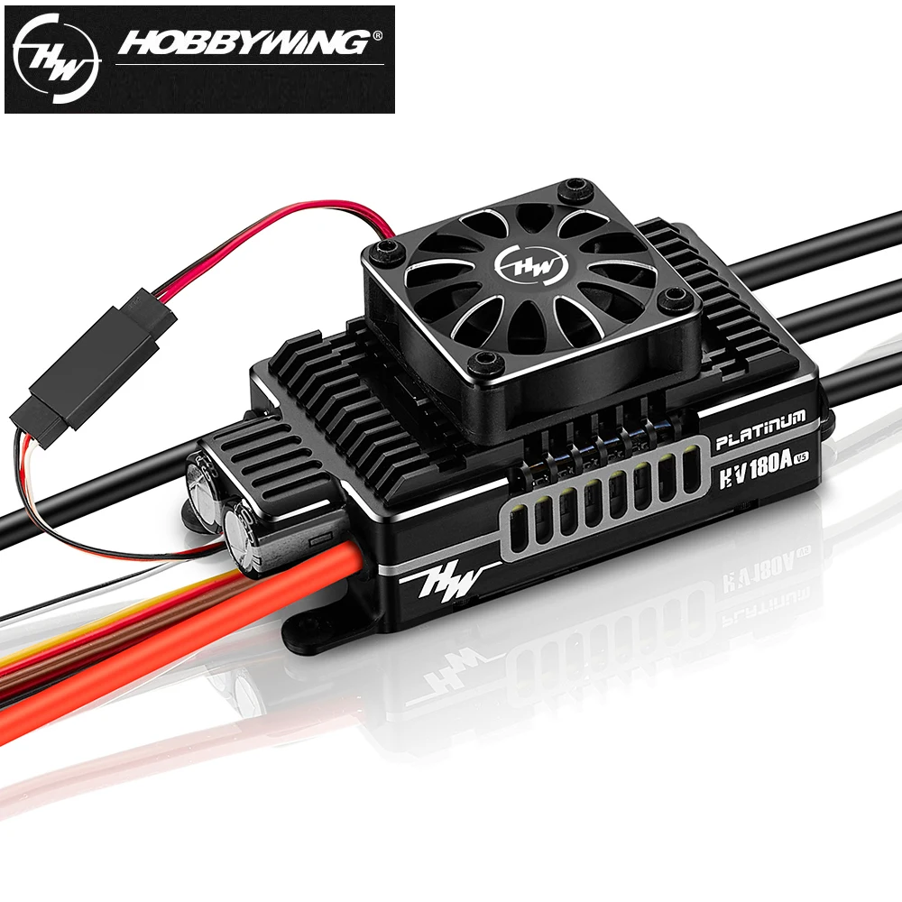 

Hobbywing Platinum HV KV180A SBEC V5 6-14S бесщеточный ESC 12V переключатель BEC 32-битный процессор для вертолета 550-700 с фиксированным крылом