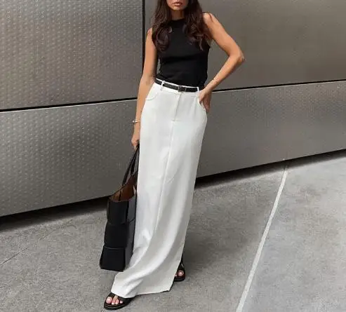 

Trendy Elegant Women's Half Skirt Temperament Straight Tube Casual Long Skirt for Women Elegant High Waisted Straight Tube Skirt