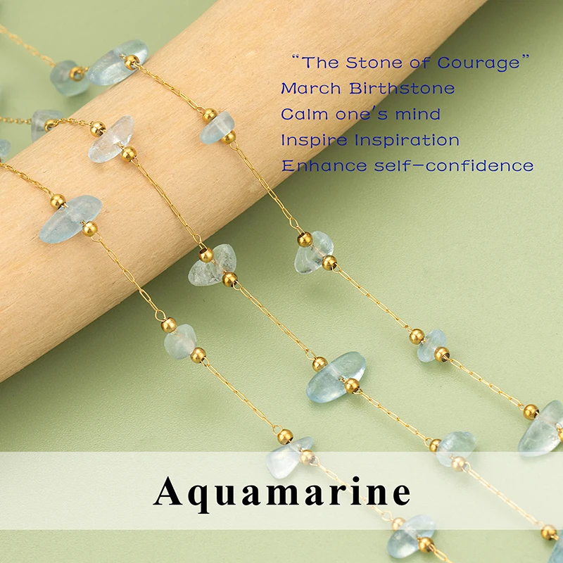 assoonas, 1m/Stück, C421, Kette, Edelstahl, Naturstein, handgefertigt, Anhänger, Schmuckzubehör, DIY Armband Halskette – Detail 7