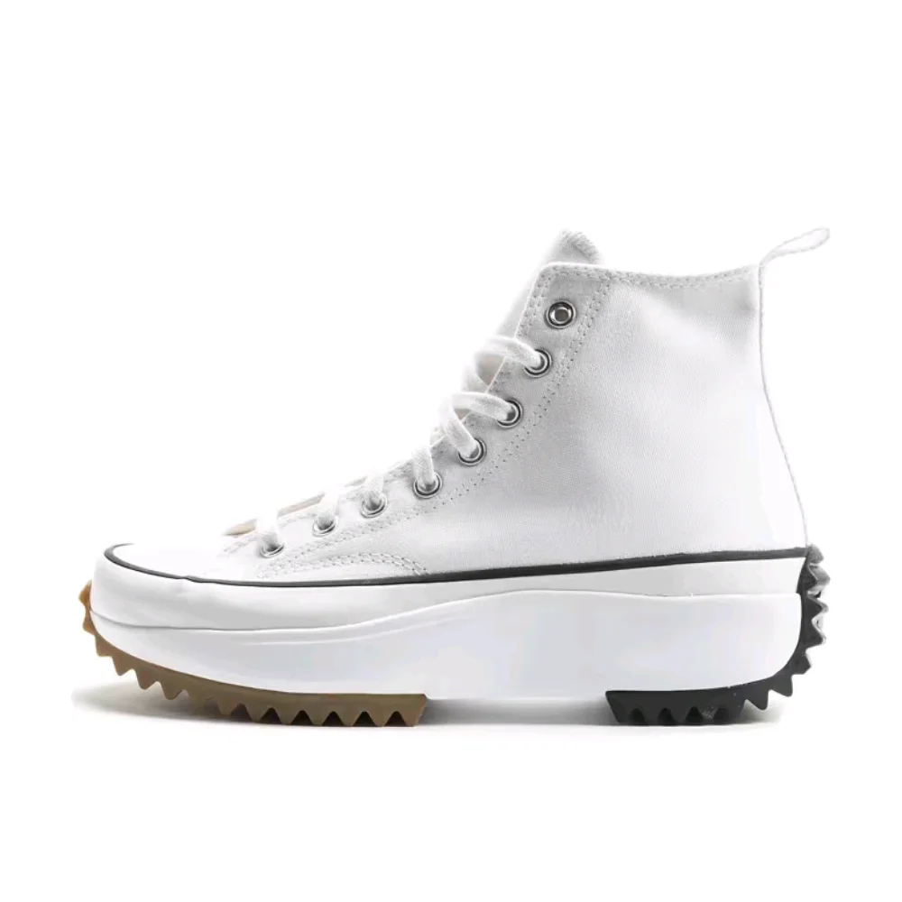 Converse Run Star Hike high  Wear-resistant lightweight shock-absorbing high-top canvas shoes men and women alike white