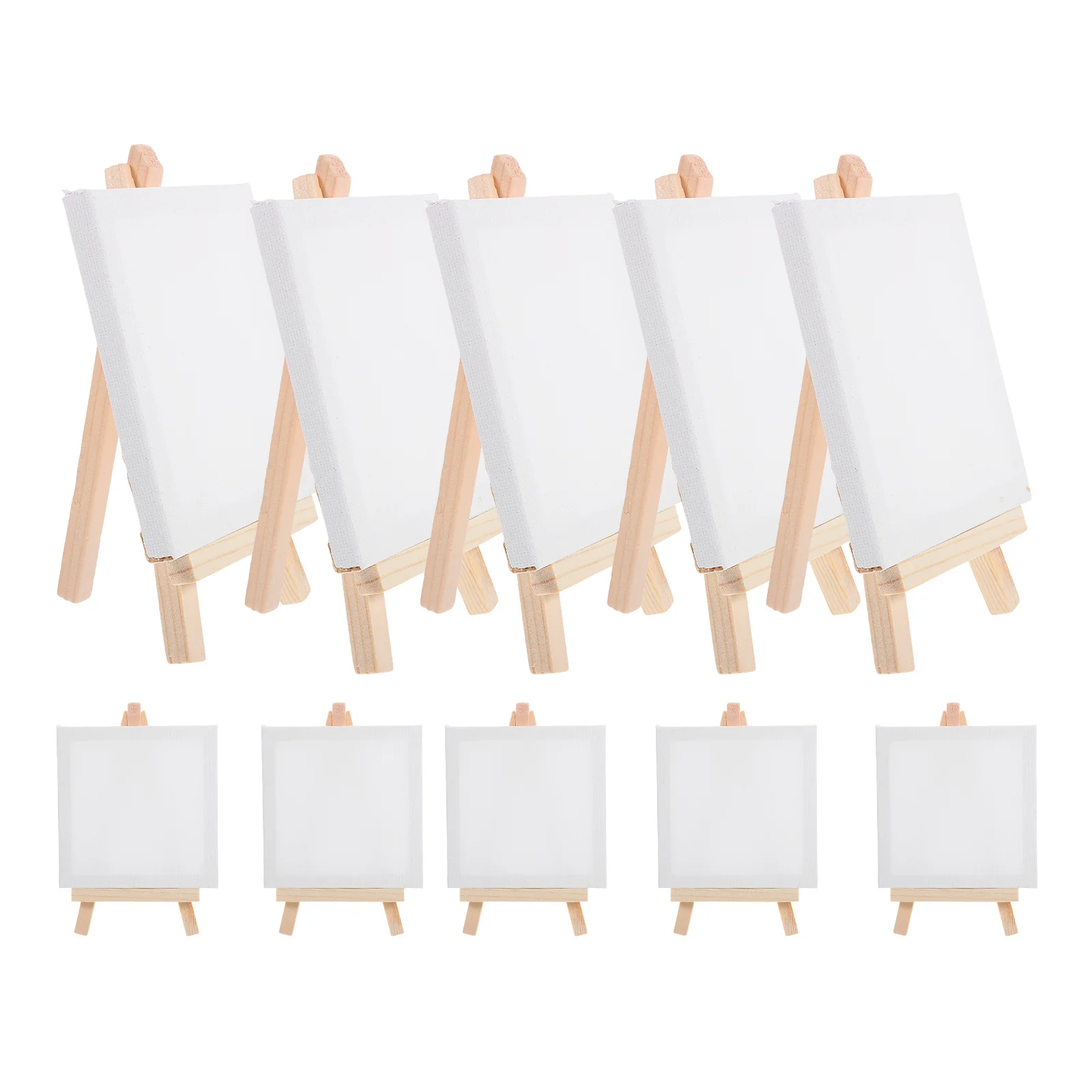 12 Pcs Children's Easel DIY Supplies Multi-function Canvas Triangle Painting Stand Small Crafted Delicate