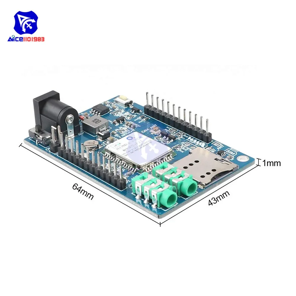 diymore A7 GSM GPRS GPS Module 3 in 1 Quad Band Support Voice SMS w/ Dual IPEX Antenna for Arduino STM32 51 Microcontroller MCU