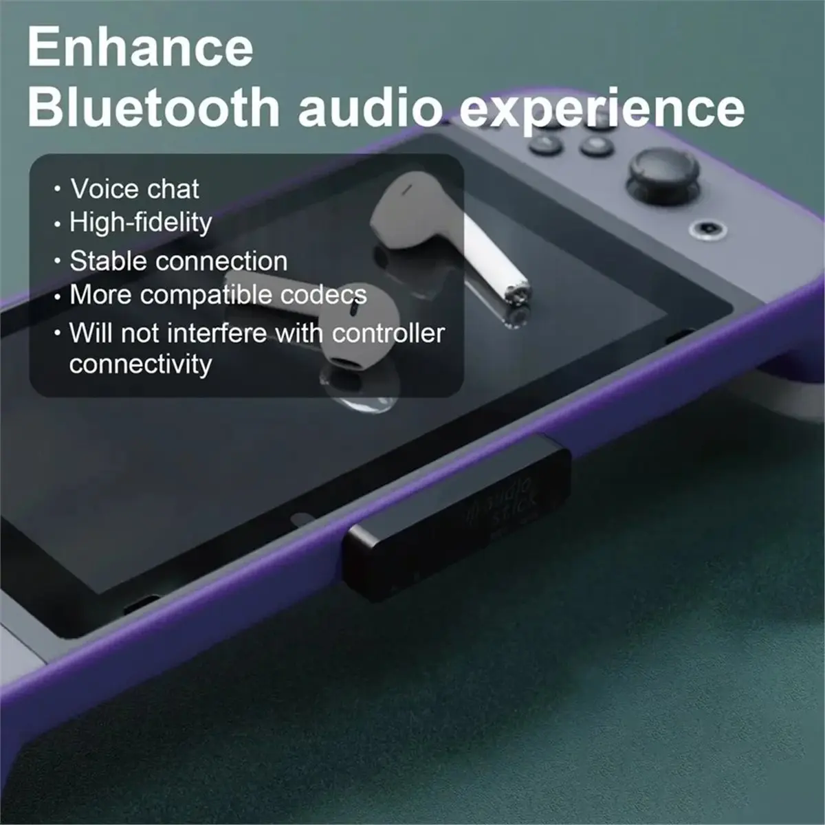 AudioStick Bluetooth 5.0 Compatible Wireless Audio Transmitter LL Adapter for for for Switch