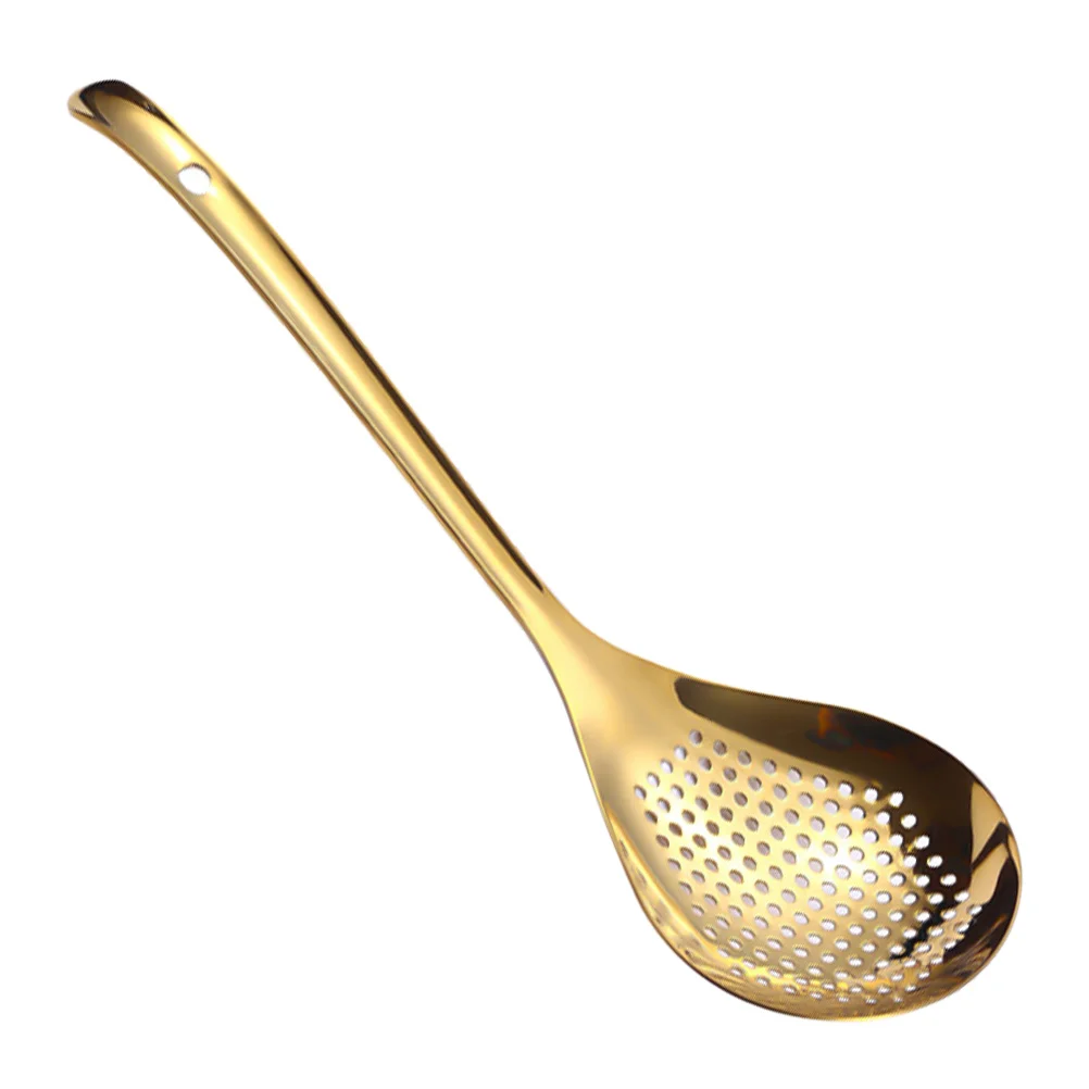 

Stainless Steel Slotted Spoon Multi-Functional Draining Colander Kitchen Cooking Frying Tool Hot Pot Skimmer Food Strainer