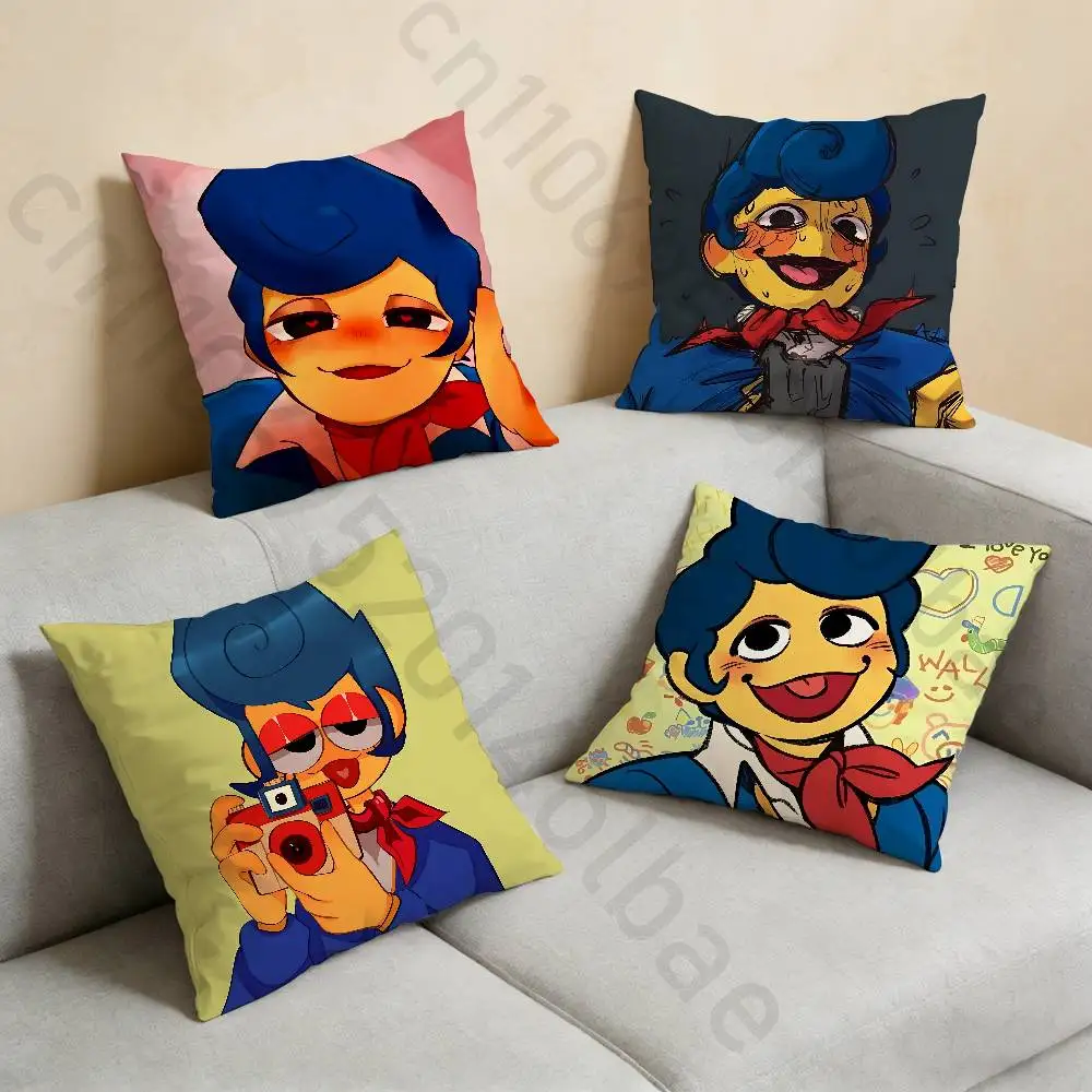 

Wally Darling Pillow Case Anti-dustmite Pillowcase Invisible zipper silky short plush Sofa cushion cover