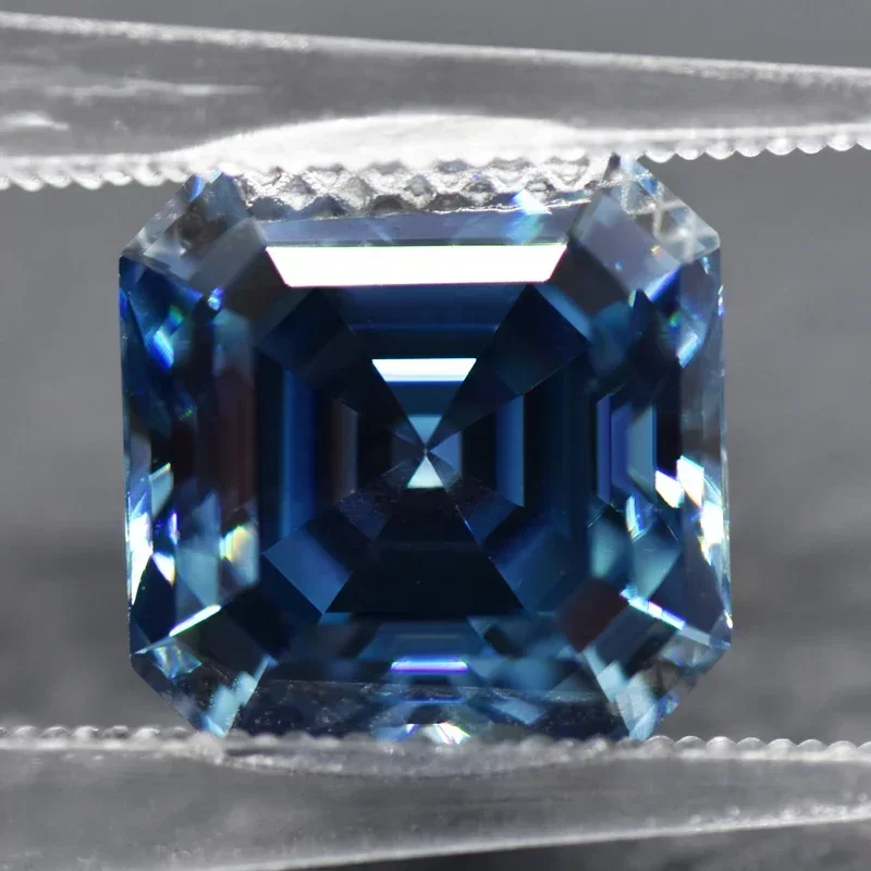 

НОВЫЙ муассанит, камень Asscher, сапфировый синий с сертификатом, тестер бриллиантов для подвесок из драгоценных камней, материал для изготовления ювелирных изделий