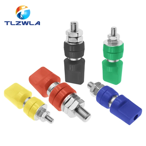 Imagen 2 del producto M6 * 60 poste de encuadernación 6MM M8 M10 Terminal de tapa plana de cobre puro agujero de 4mm toma de plátano 40A 60A 100A columna de puesta a tierra de alta corriente