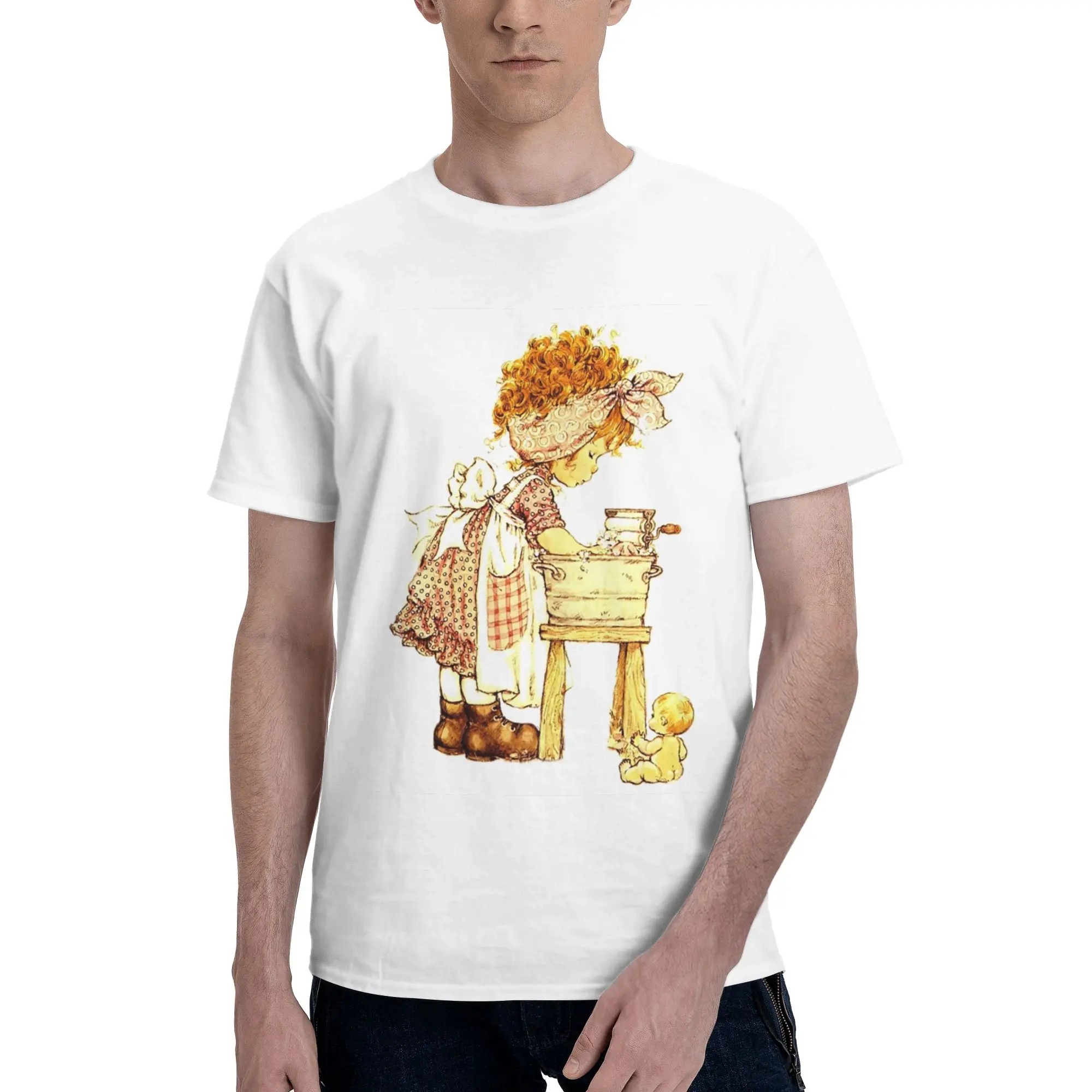 

Kawaii Sarah Kay футболка из 100% хлопка, мужские модные футболки, мужские футболки с круглым вырезом и коротким рукавом, S-6XL