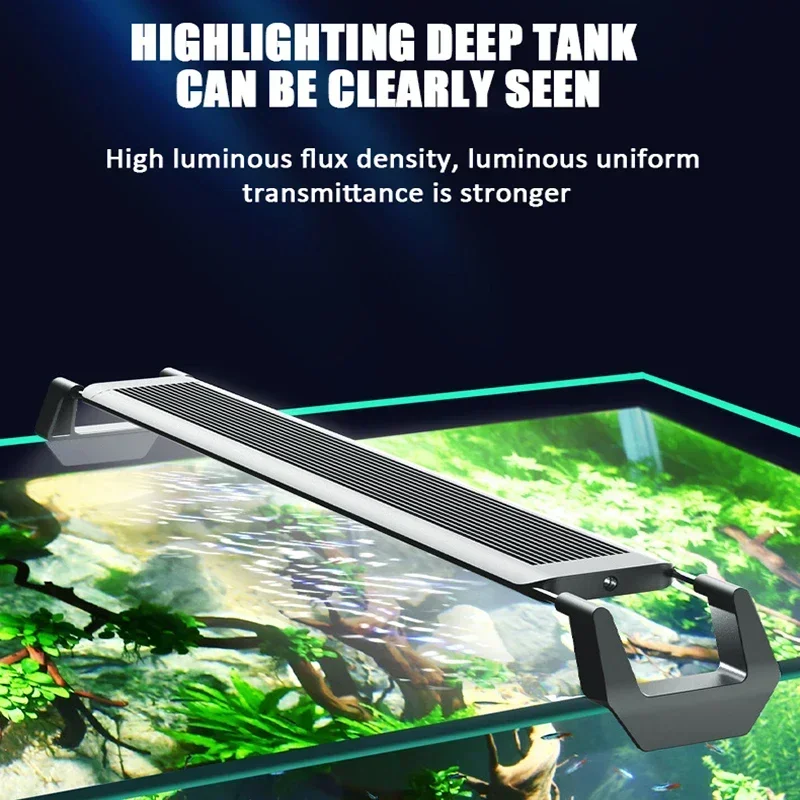 

LED Diving Lamps Fish Tank Lighting Light 10/12/15W Water Grass Luminous Fish Tank Bracket Lighting Aquarium Box Accessories