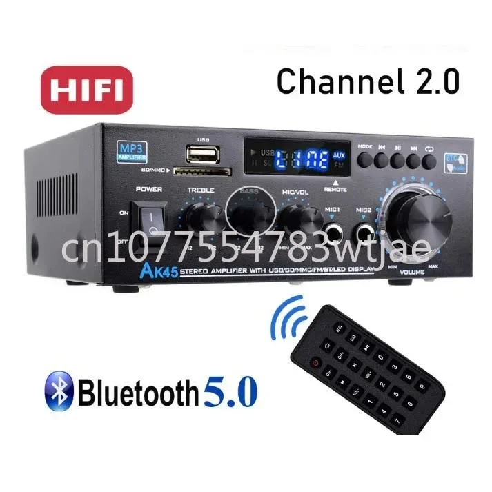 

Digital power amplifier Bluetooth USB power amplifier Two channel power amplifier AK-45