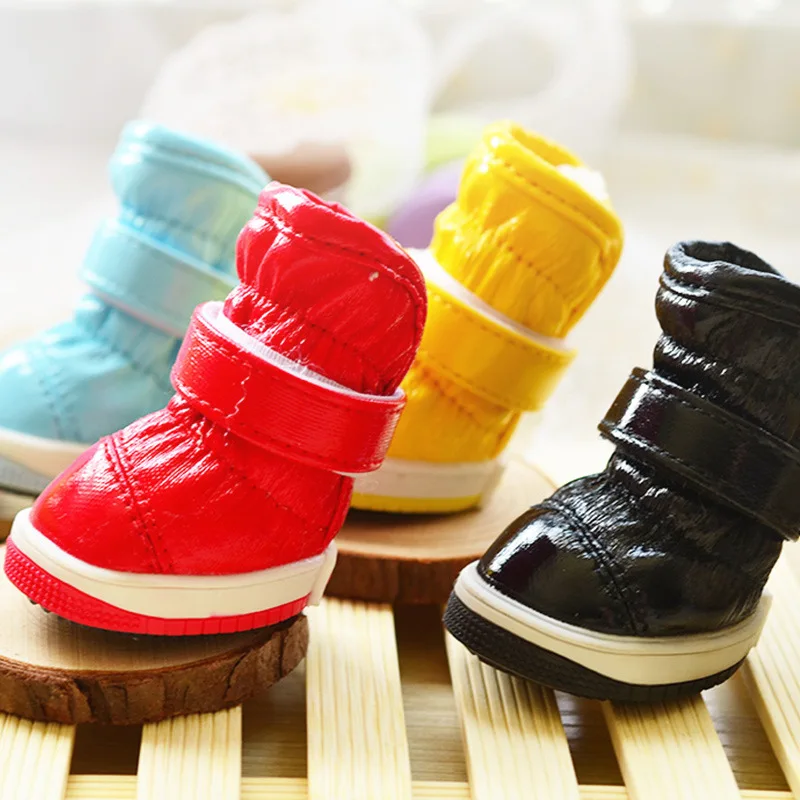 Pet Circle Autumn and Winter Puppies Waterproof Lambswool Cotton Shoes Snow Boots Dog Shoes