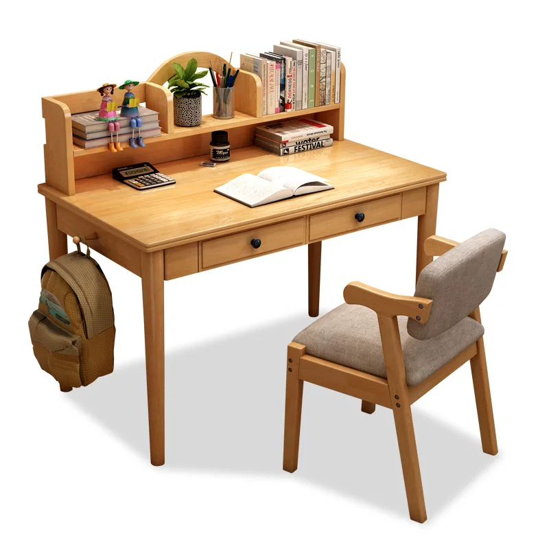 wooden study table designs learning furniture desk wooden simple student nordic computer kid modern study table with drawers