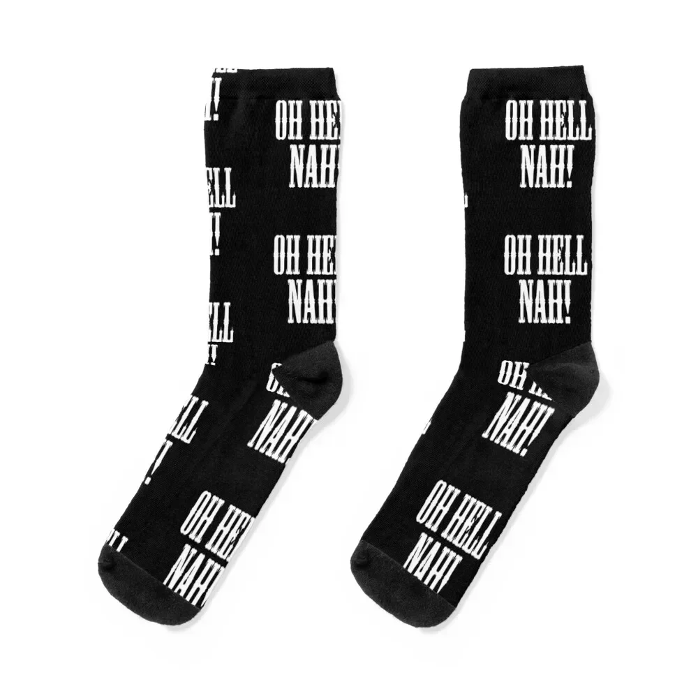 ¡OH HELL NAH! (BLANCO) Calcetines Fútbol MODA regalo de Navidad calcetín divertido Calcetines Hombre Mujer