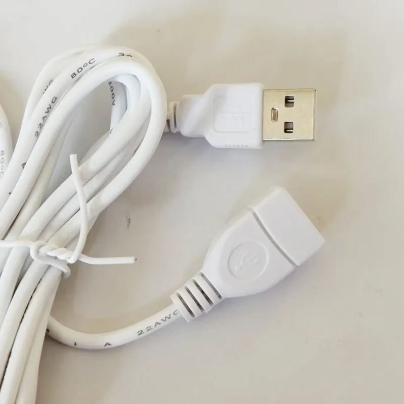 كابل تمديد USB ذكر إلى أنثى بطول 2 متر مع مفتاح تشغيل/إيقاف سلك موسع USB 2.0 لمصباح LED/فلاش USB/مروحة/شرائط LED