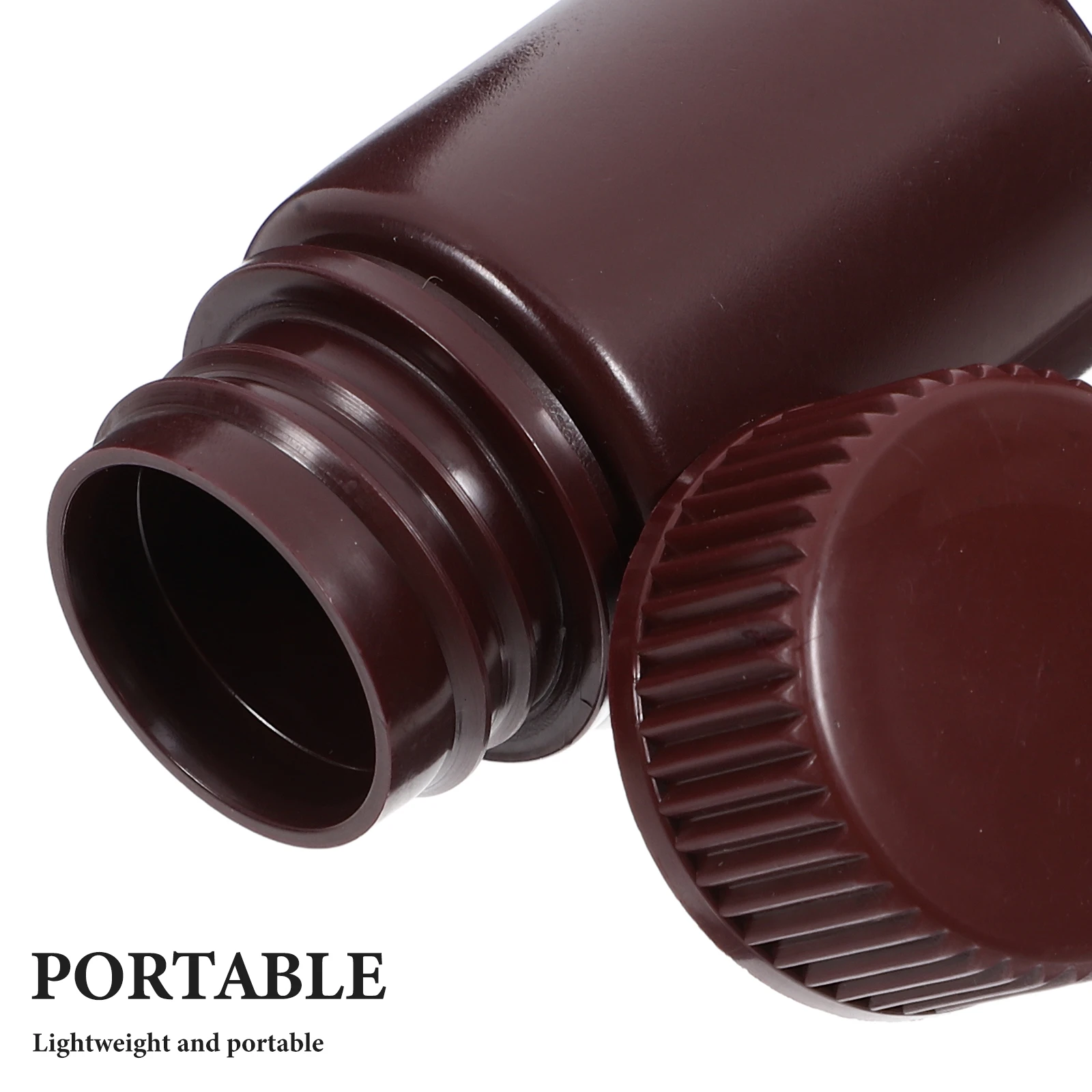 

6 Pcs Liquids Wide Mouth Bottle Reagent Laboratory Containers Dark Brown Plastic