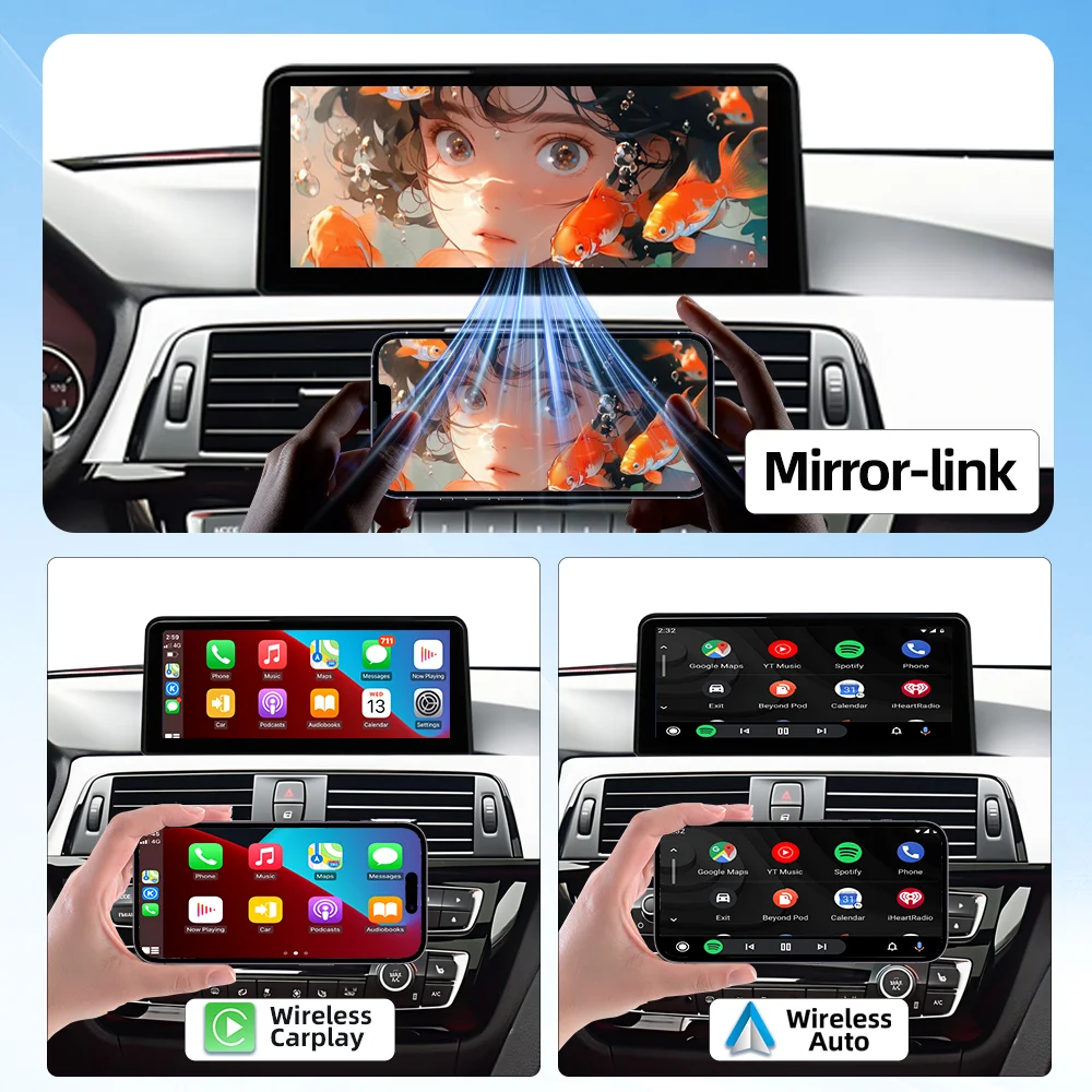 new10.25inch HD Screen For BMW 3/4series F30 F31 F32 F33 F34 F36 NBT EVO Wireless Carplay Android Auto Car Multimedia Player