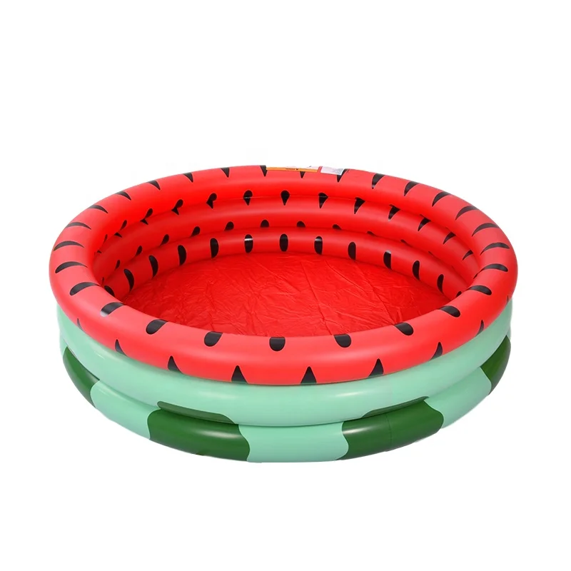 Watermelon PVC Inflatable Paddling Pool Kids Kiddie Pool with Ball Pit for Outdoor Use for Backyard Swimming