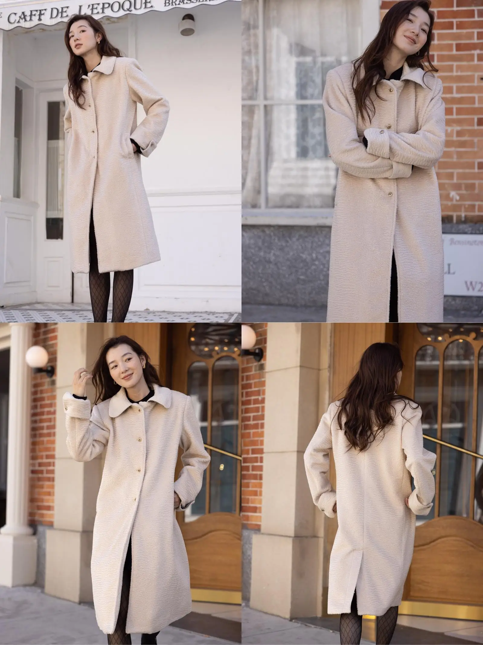 

Te by FrigidOrg Exclusive Vintage Style Women's Short Coat Loose Fit Waist-Cinched round Neck Woolen Outerwear for Loyal Cust...