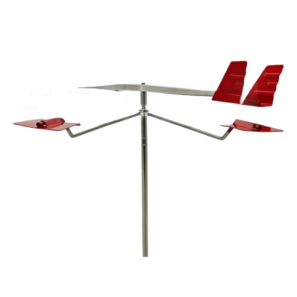 Red Stainless Steel Weathervane Easy Install Yacht Accessories Weatherproof Outdoor Weather Vane Weatherproof Design