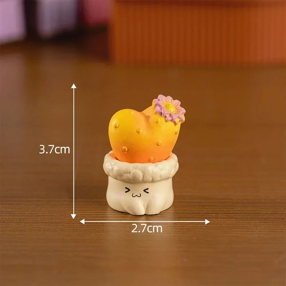 3D Succulent Cactus Plant Decor DIY Resin Crafts Fairy Garden Miniatures Ornament Terrarium Figurines