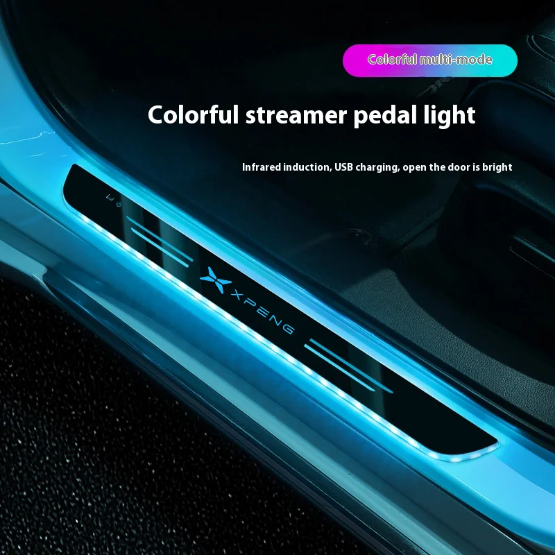 سيارة LED اللاسلكية عتبة ضوء ل Xpeng P7 G9 G6 P5 X9 G7 N5 E29 G3 P7 + MONA M03 شياو بنغ F57 h93 Beta Xar اكسسوارات السيارات #6