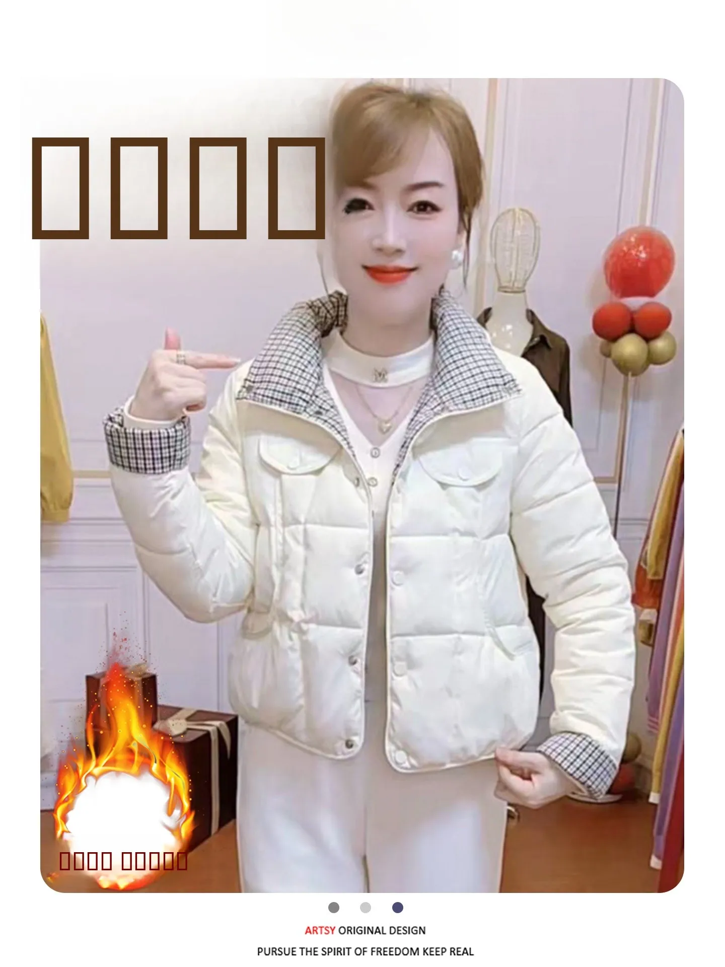 

Корейская женская куртка на подкладке Thiened Fce, зимняя теплая верхняя одежда, модное универсальное длинное пальто с воротником-стойкой