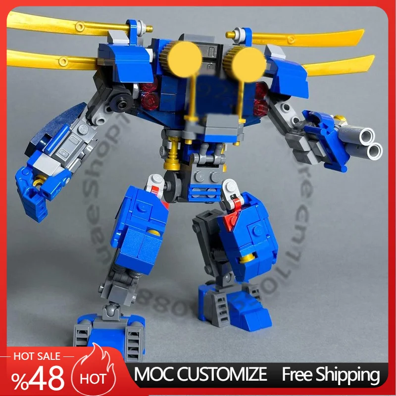 

320 деталей: Набор для сборки меха ThundeStriker MOC, модульный конструктор, развивающий творческий дизайн, DIY игрушка для мальчиков, подарок