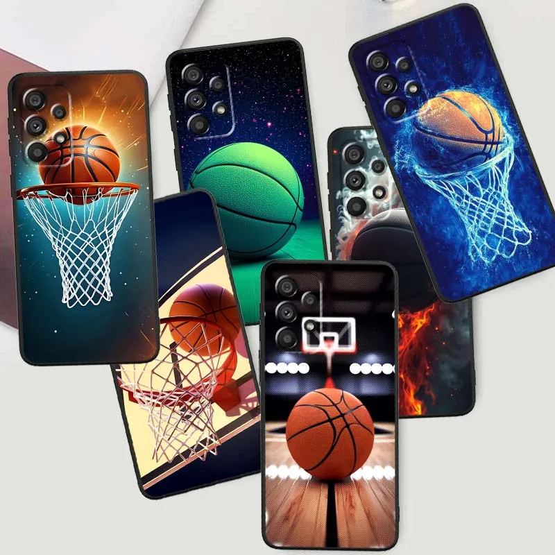Sports basketball cool For Samsung A73 A72 A71 A55 A54 A53 A52 A51 A13 A22 A16 A15 A12 A14 A26 A07 5G Black Phone Case