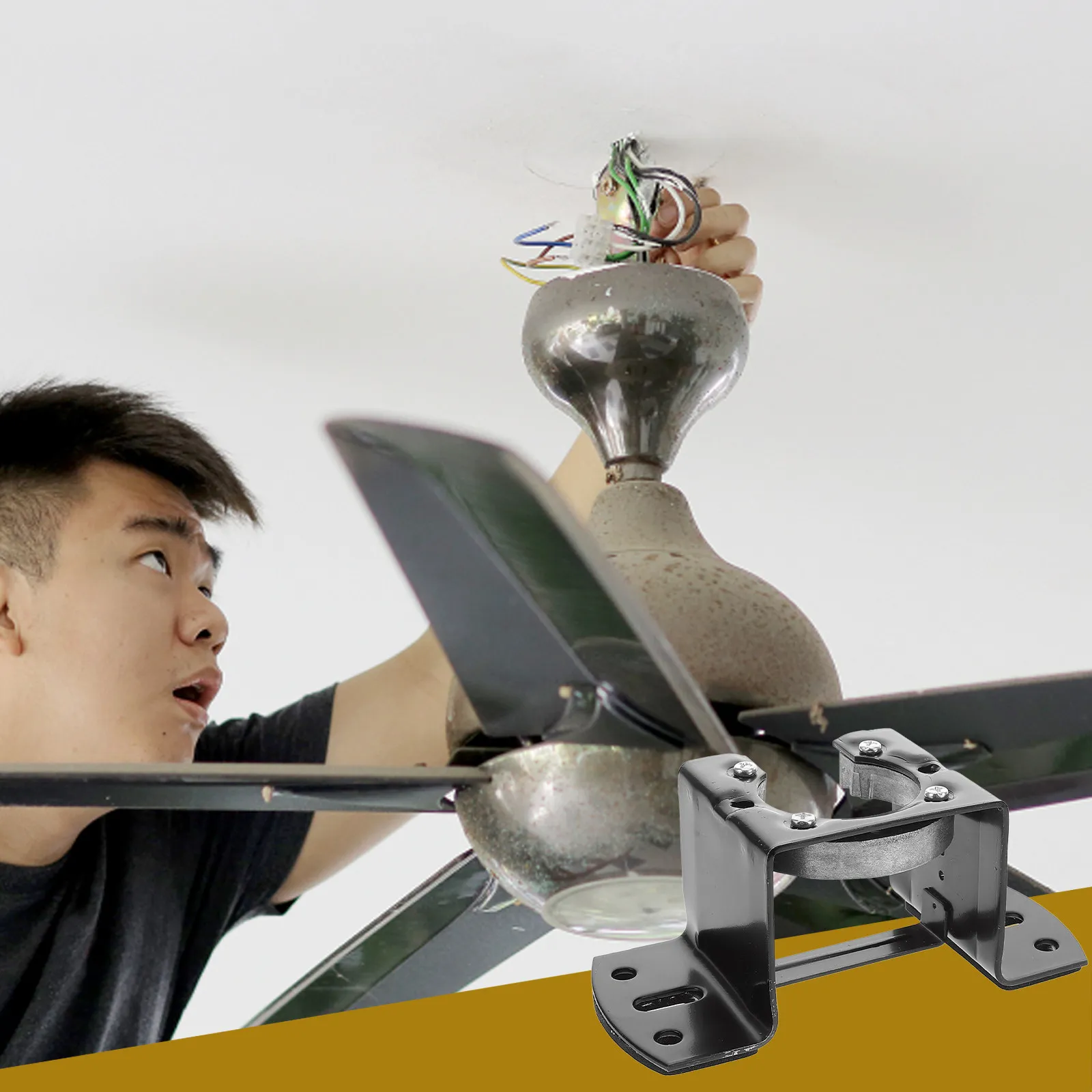 1Set Ceiling Fan Bracket Versatile Replacement Hanging Ceiling Fan Install Tool Mounting Accessory Bracket Kit