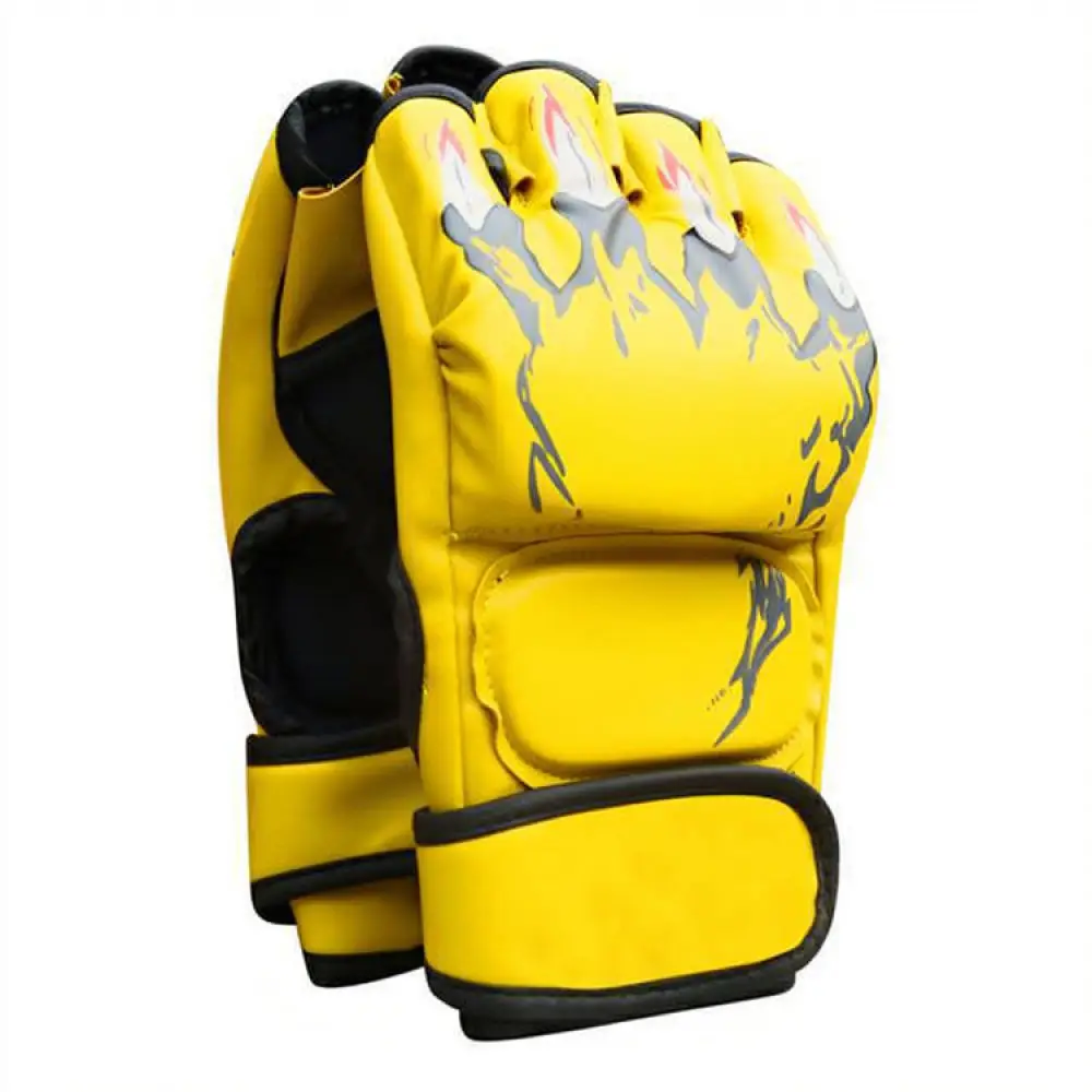 Breathable MMA Boxing Gloves Half Finger Kickboxing Training Mitts Combat Sport Protective Gear Muay Thai Fighting Equipment