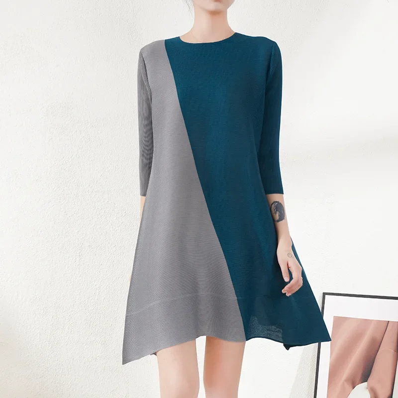 فستان مطوي فساتين سهرة أنيقة للنساء صيفي فاخر من قطعة واحدة لحفلات الزفاف للضيوف جديد في الفستان