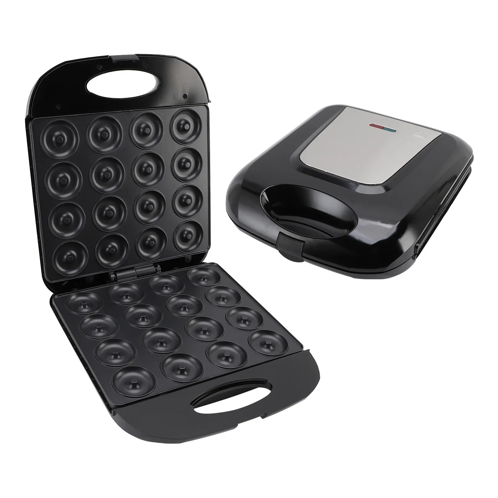 

Мини-машина для изготовления пончиков, 16 отверстий, антипригарная машина для изготовления пончиков, 1400 Вт, умный контроль температуры, легко чистится, эффективная для дома