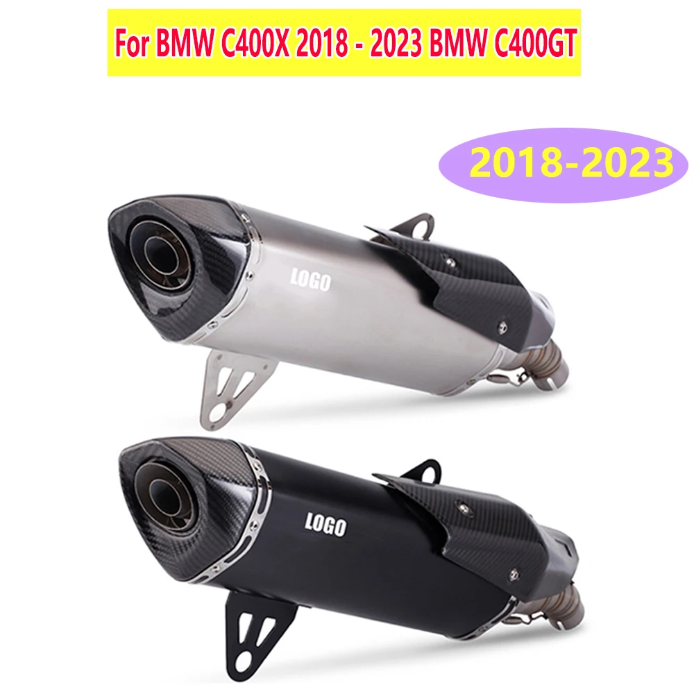 ل C400X C400GT 2018 2019-2023 دراجة نارية العادم الهروب ربط الأنابيب ألياف الكربون غطاء الخمار