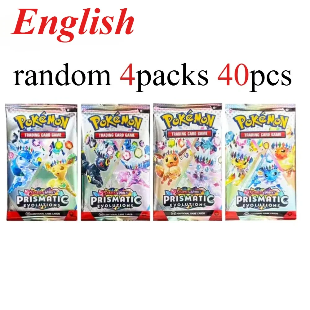 40 Stuks Pokemon Kaart Prismatische 151 Evolutions Engels Booster Battle Pokemon Kaartspel Carte Trading Collection Kaarten Gift