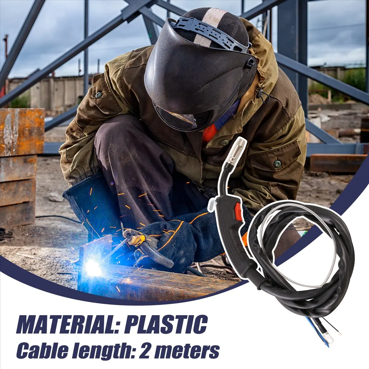 

245 ~ сварочный аппарат FlashMig/аксессуары для оборудования Сварочная горелка Binzel 14Ak для сварочного оборудования Mig с кабелем длиной 2 м