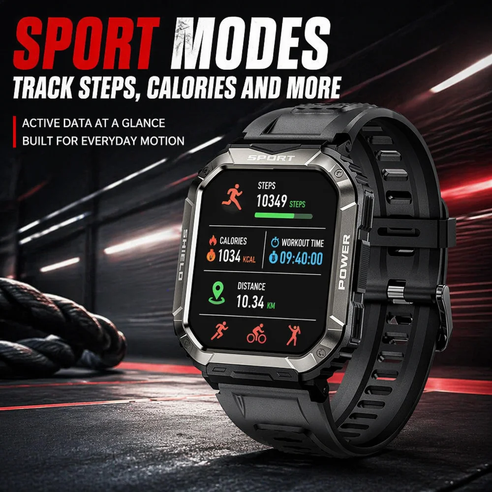 

2026 New GPS Sports Health Smart Watch 1.83 "HD IPS Screen with Heart Rate Monitoring Bluetooth Call IP68 Waterproof Smartwatch