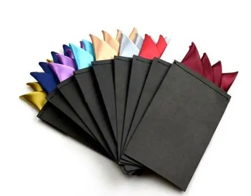 Men's Satin Silk Pre Folded Pocket Square Hankie Hankerchief Wedding Party