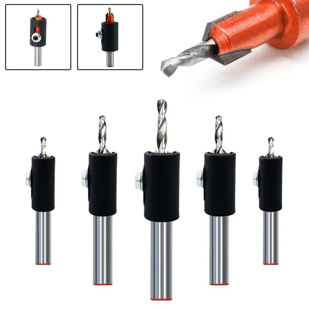 Woodworking Countersunk Head Drill Adjustable Stop Collar Chamfering Piece Countersunk Fried Dough Twist Drill Power Drills