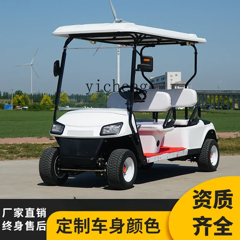 ZC electric sightseeing car four-wheel 4-8 seat golf cart patrol battery car in tourist attractions