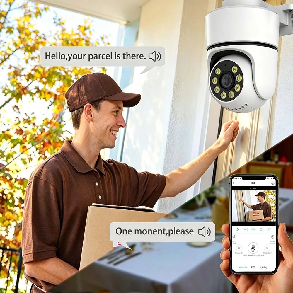 4K/5MP PTZ PoE IP Security Camera CCTV Surveillance Camera Outdoor Onvif Color Night Vision Motion Detection 2-way Talk SD Slot - view 4